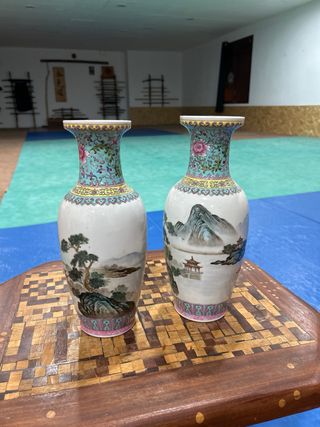 Juego de 2 jarrones de porcelana