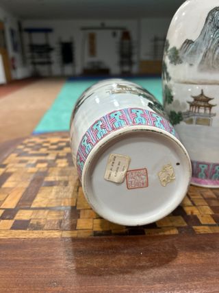 Juego de 2 jarrones de porcelana