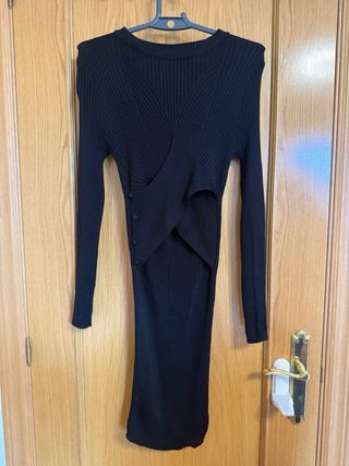Vestido Zara Negro Cruzado