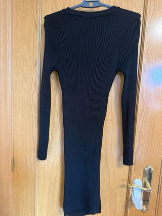 Vestido Zara Negro Cruzado