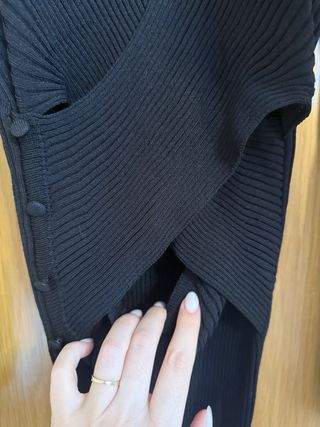 Vestido Zara Negro Cruzado