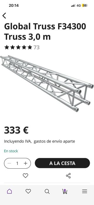 3 Barras Truss Fantek 3m