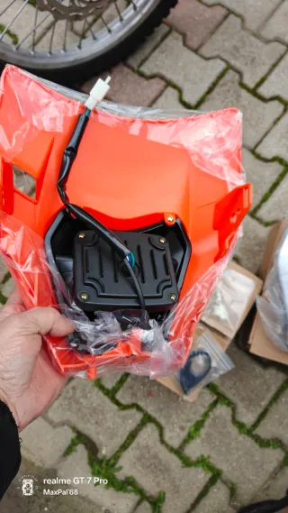 Mascherina + Faro LED KTM EXC Bianco