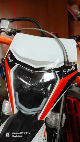 Mascherina + Faro LED KTM EXC Bianco