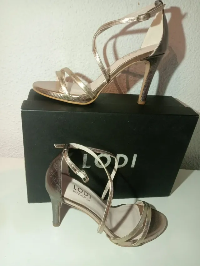 Sandalias tacón alto 37 mujer