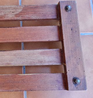 Asiento columpio madera antiguo