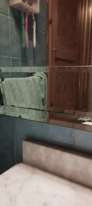 Espejo de baño plateado LEER ANUNCIO Y VER FOTOS.