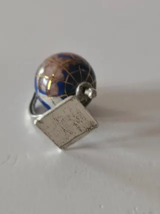 Bola del mundo plata y esmaltes