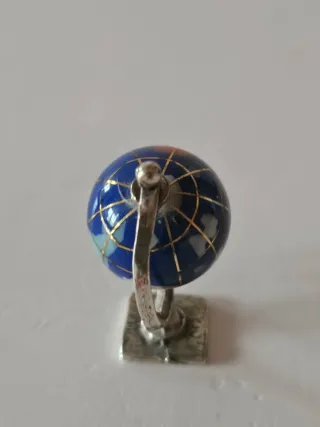 Bola del mundo plata y esmaltes
