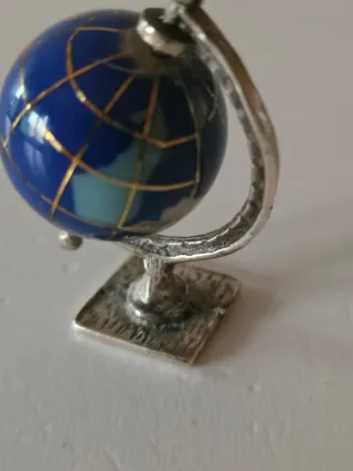 Bola del mundo plata y esmaltes