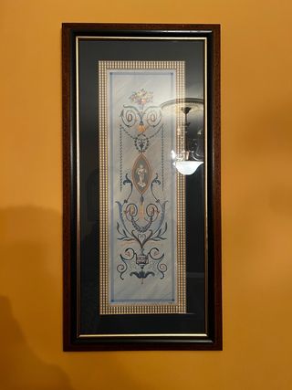 Cuadro decorativo azul y marrón