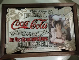 Espejo Vintage Coca-Cola Relieves Fatigue