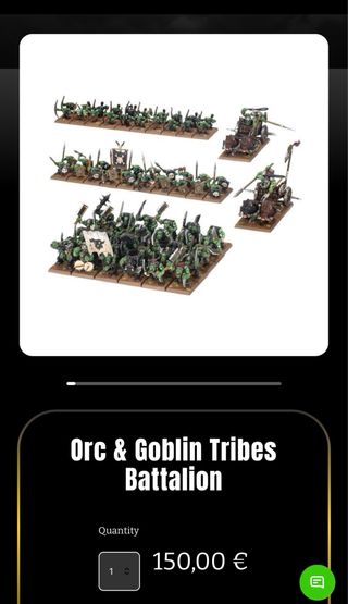 Warhammer Batallón Orcos y Goblins