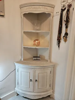 Mueble de esquina romántico madera maciza