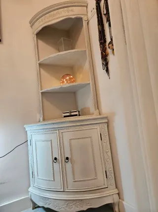 Mueble de esquina romántico madera maciza