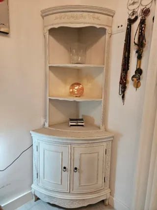 Mueble de esquina romántico madera maciza