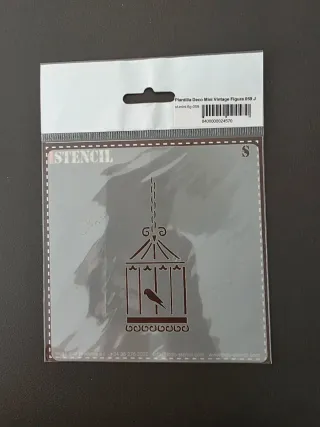 Stencil jaula pájaro de TodoStencil