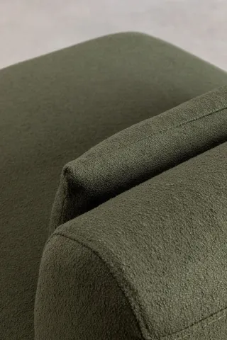 Sofá individual verde tela