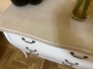 Cómoda blanca y madera dormitorio salón