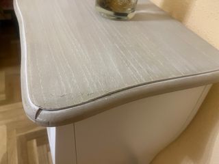 Cómoda blanca y madera dormitorio salón