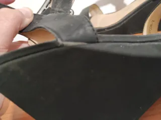 Sandalias Mustang Plataforma Negra Talla 41