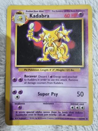 Carta Pokémon Kadabra 32/102