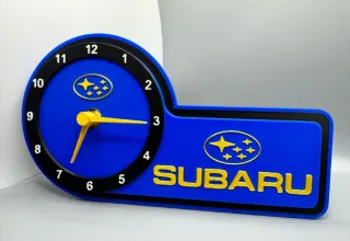 Reloj Escritorio Subaru Azul y Dorado