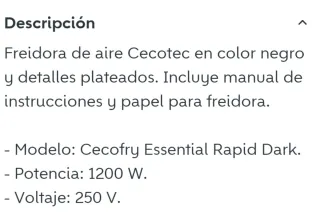 Cecotec Freidora de Aire