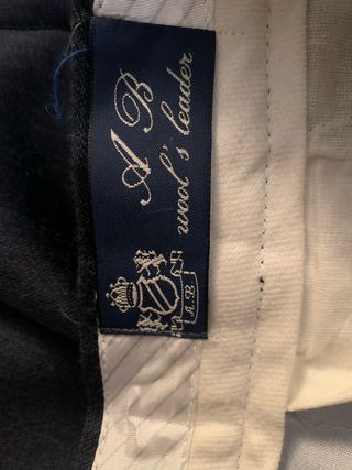 Pantaloni Uomo Lana Vergine Tg L Grigio