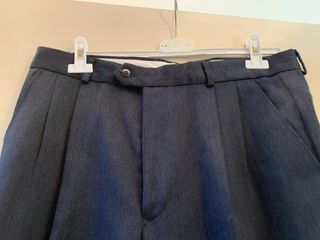 Pantaloni Uomo Lana Vergine Tg L Grigio