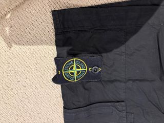 Stone Island Pantalón Corto Negro
