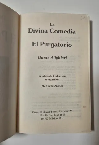 La divina comedia el purgatorio