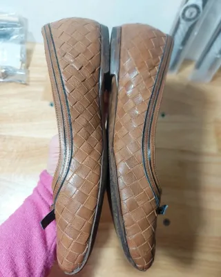 Bottega Veneta Ballerine Intrecciate color cuoio