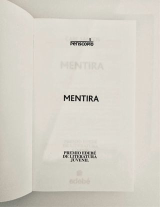 PREMIO EDEBÉ 2015: Mentira (Spanish Edition)