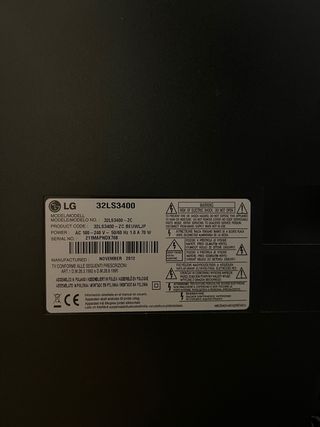 Televisión LG Negra