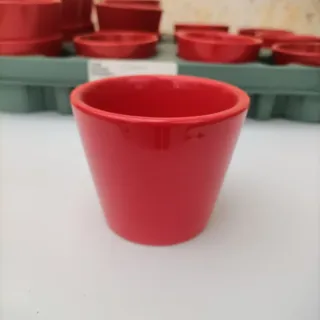 Set 18 Mini Vasi Rossi Ceramica