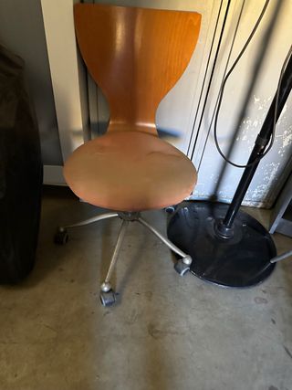 Silla de oficina madera y metal