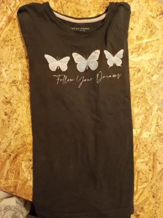 3 Camisetas Manga Larga Niña Blanca, Negra y Gris.