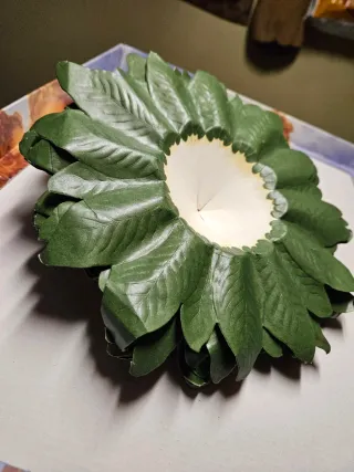 24 Centrini Foglie Verdi Diametro 26cm