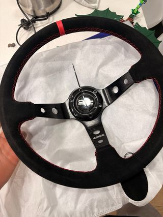 Volante OCC Sport Negro/Rojo