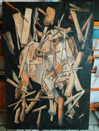 Dibujo sobre tablero OSB