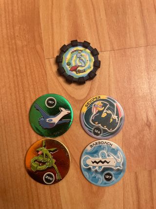 4 Pogs Pokémon + 1 Boinx