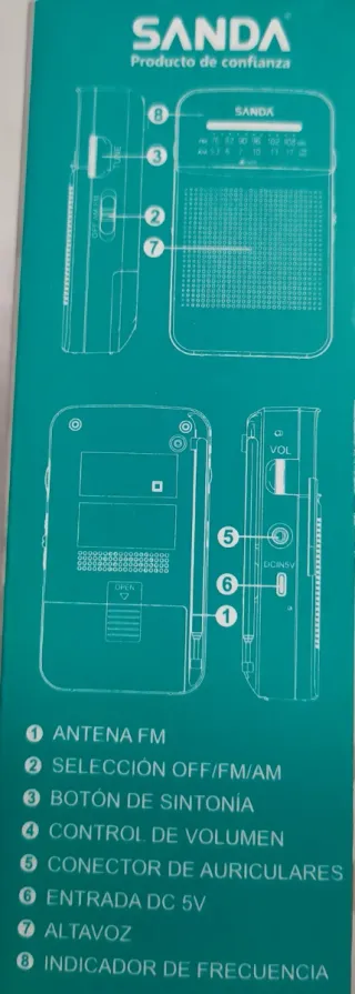 Radio Portátil SANDA FM/AM SD-4039