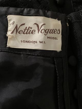 Vestido Vintage Alta Costura Negro