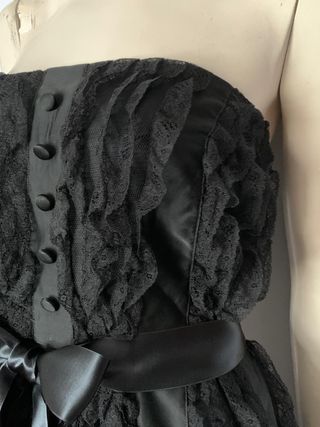 Vestido Vintage Alta Costura Negro