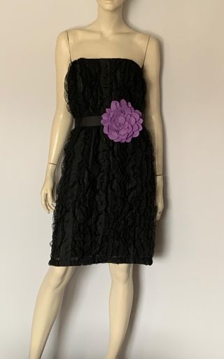 Vestido Vintage Alta Costura Negro