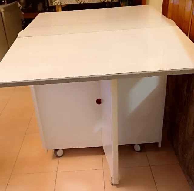 Mesa Plegable Multifunción con Cajón y Puerta