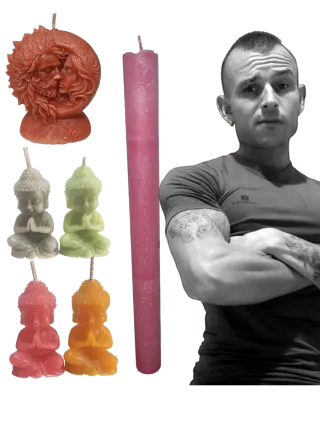 Velas y cirios grandes hechos a mano