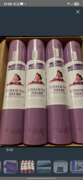 Lote 5 Esterillas Yoga pilates color Morado