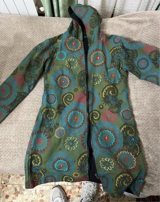 Abrigo largo estampado mandala